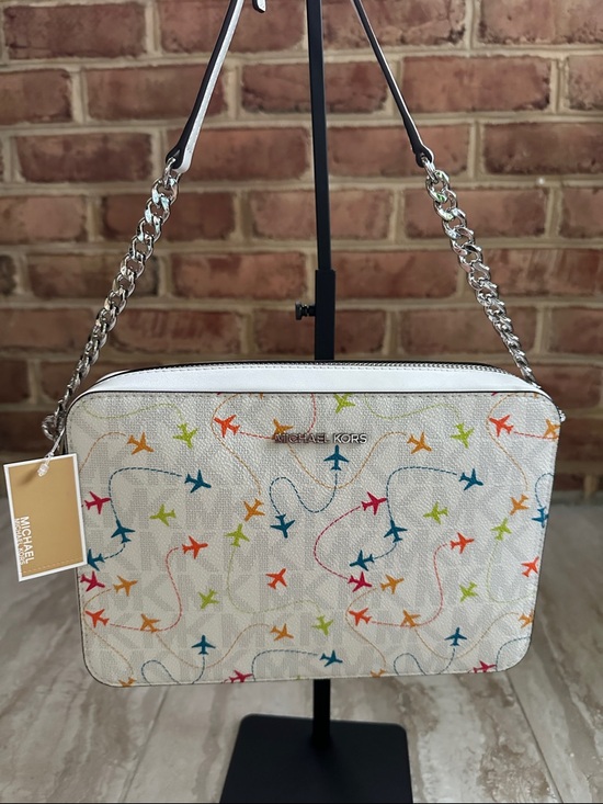 MICHAEL Michael Kors Handbags - Michael Kors Jet Set Opwht Multi LG EW Crossbody Women’s Bag NWT MSRP $198